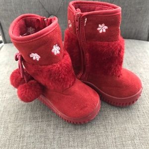Toddler Girl Red Boots